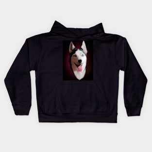 Husky Portrait. Kids Hoodie